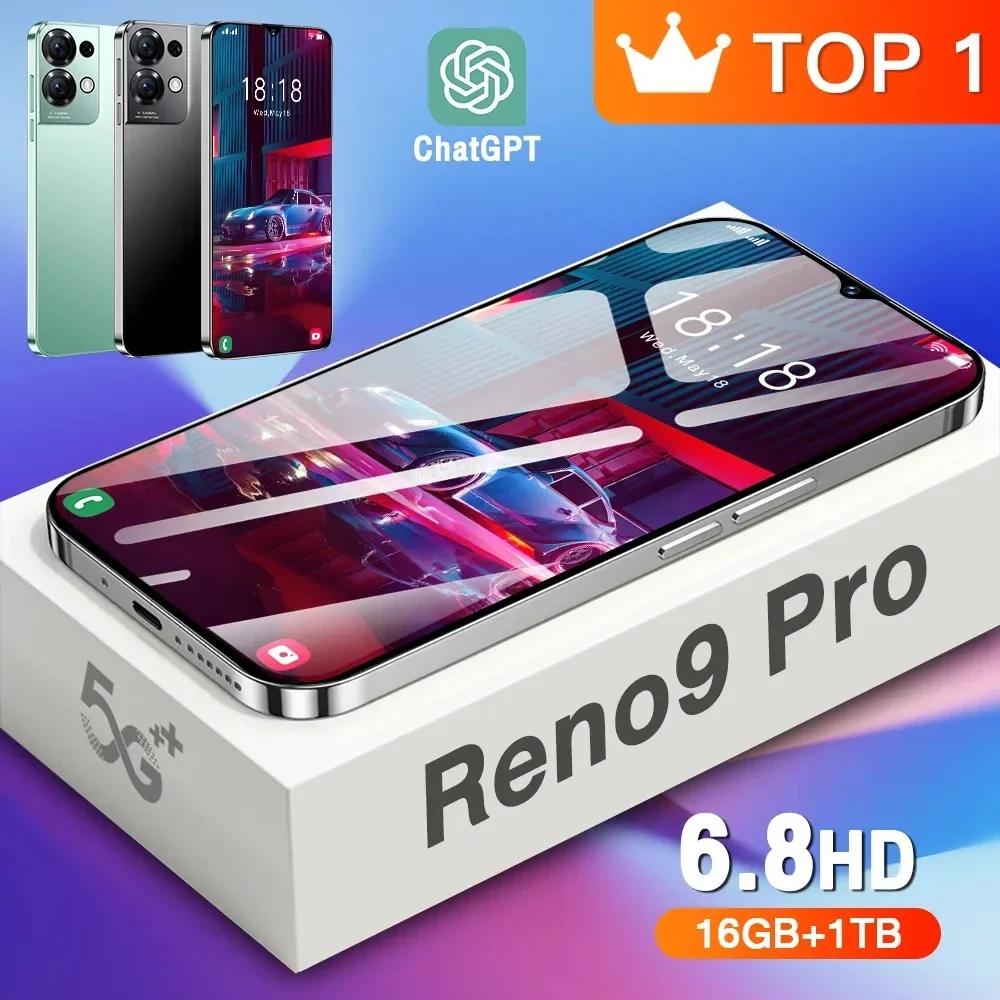 Reno9 Pro Ʈ ۷ι , 5G ȵ̵, 6.8 ġ HD Ǯ ũ, 16GB + 1TB ޴,  SIM ī ޴, ǰ